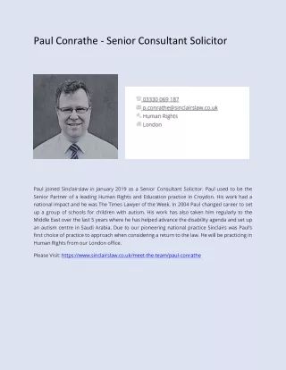 paul conrathe senior consultant solicitor