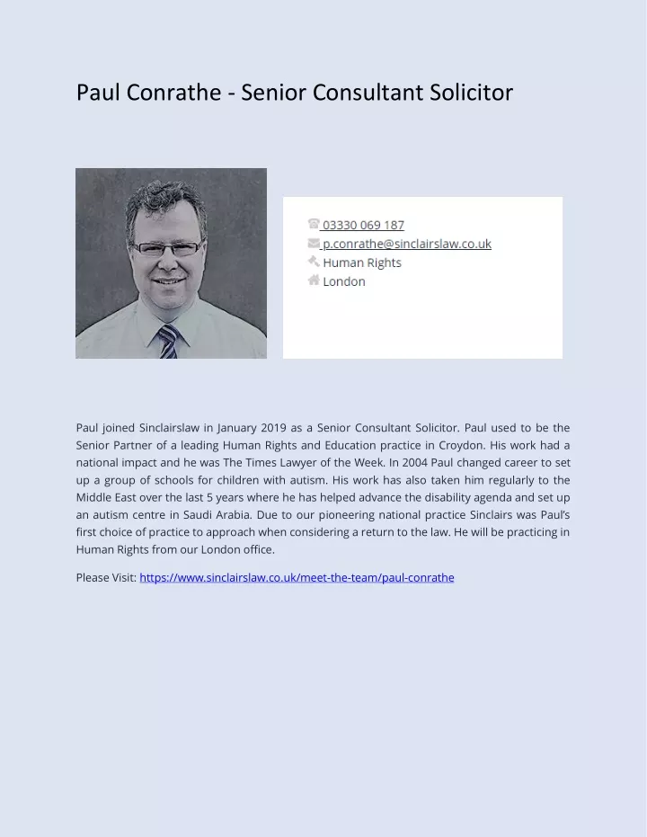 paul conrathe senior consultant solicitor