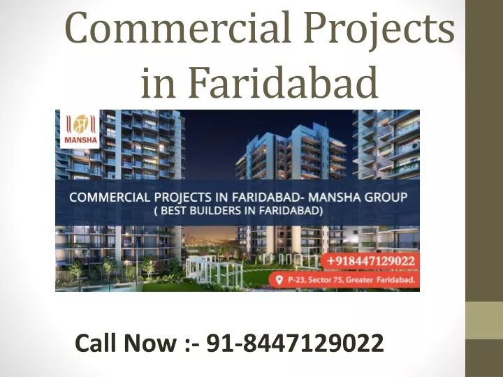 commercial projects in faridabad