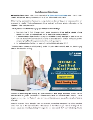 Ethical hacking course in pune