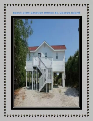 Beach View Vacation Homes St. George Island