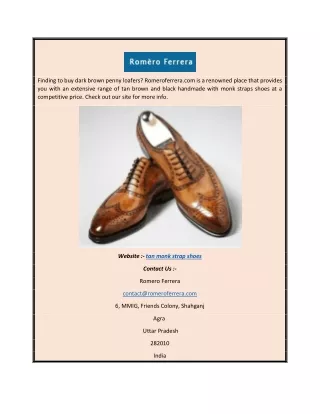 finding to buy dark brown penny loafers