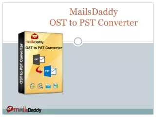 MailsDaddy OST to PST Converter