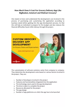How Much Does It Cost For Grocery Delivery App Like BigBasket, InstaCart and Walmart Grocery (1)