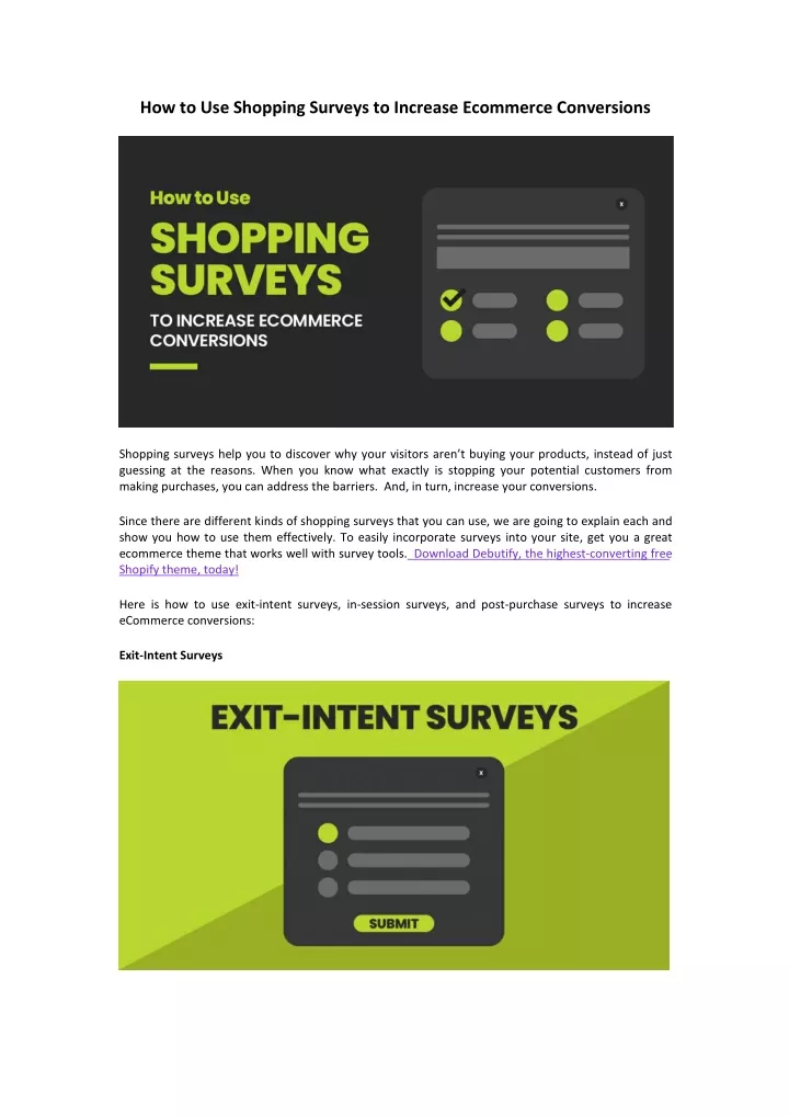 how to use shopping surveys to increase ecommerce