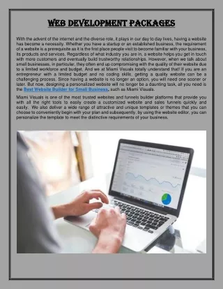 web development packages web development packages