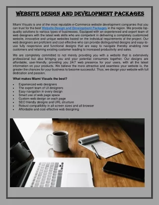 website design and development packages website