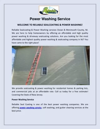 Power Washing Service