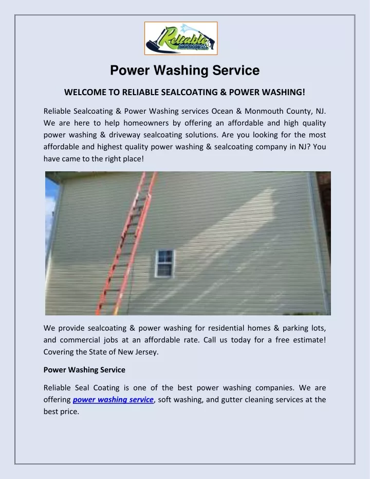 power washing service