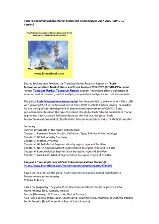 push telecommunications market status and trend