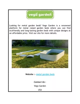 metal garden beds  Vegogarden.com