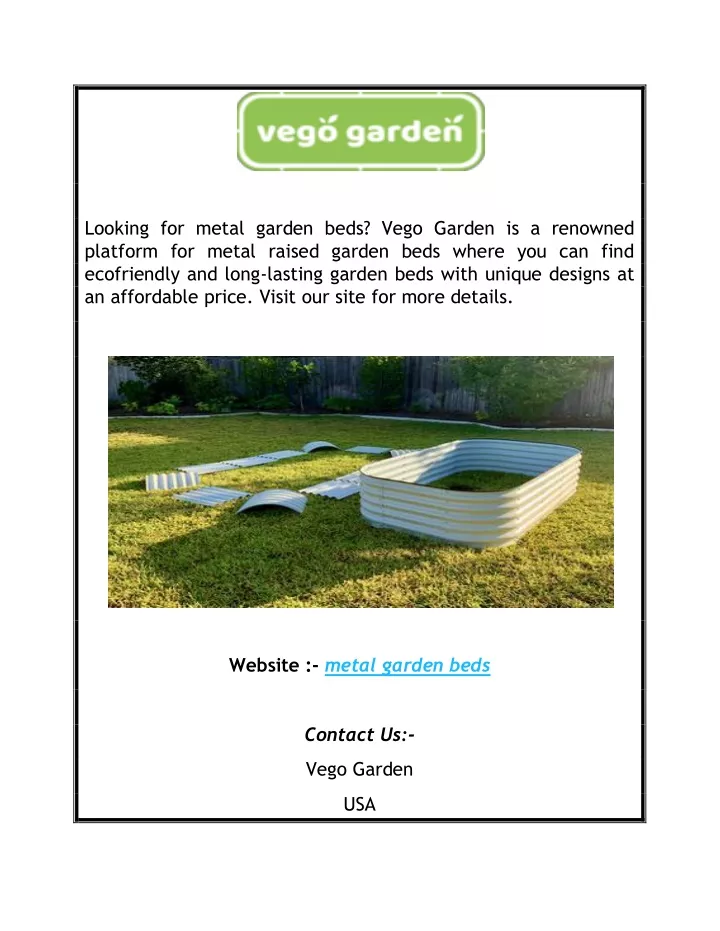 looking for metal garden beds vego garden