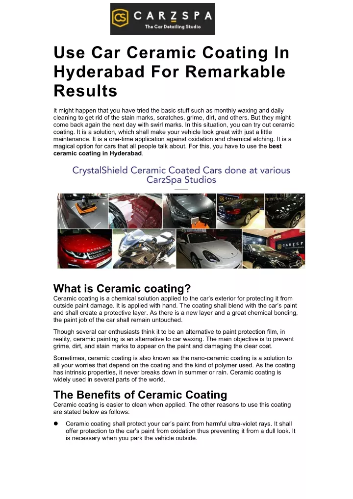 use car ceramic coating in hyderabad