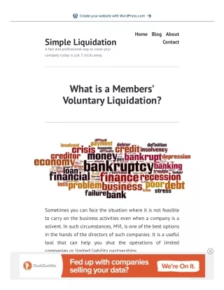 What is a Members’ Voluntary Liquidation?