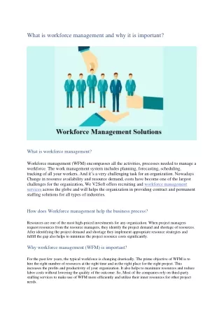 what is workforce management