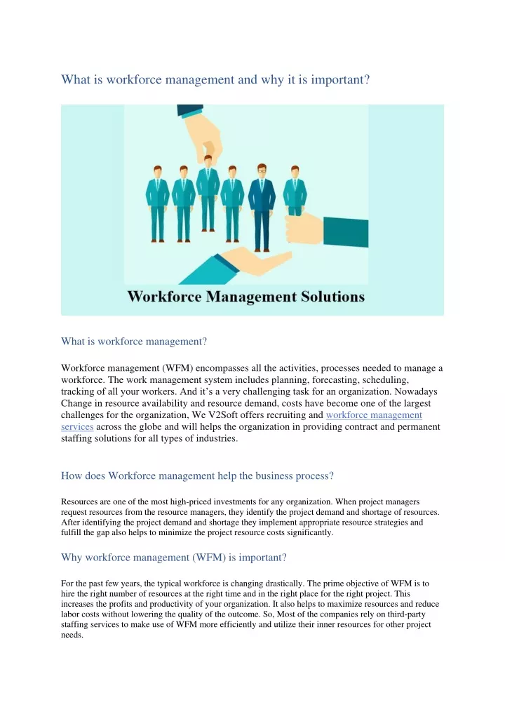 what is workforce management