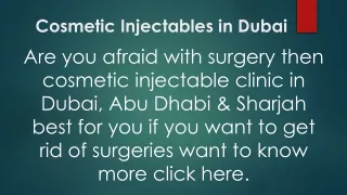 Benefits Of Cosmetic Injections Dubai