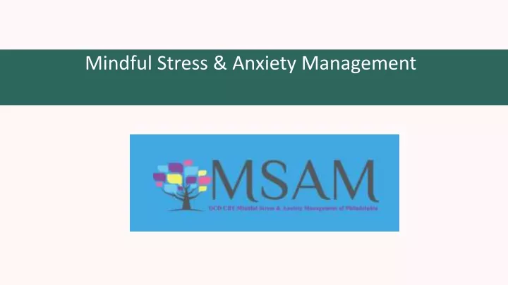 mindful stress anxiety management