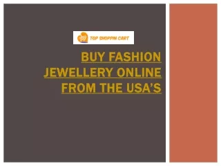 Buy Fashion Jewellery Online USA
