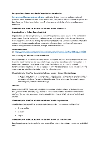 enterprise workflow automation software market