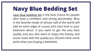 Navy Blue Bedding Set