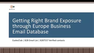 Business email list of Europe region