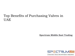 Top Benefits of Purchasing Valves in UAE