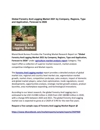 global forestry and logging market 2021