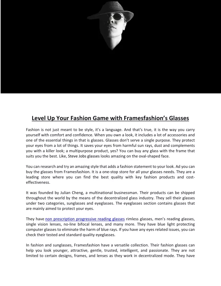 level up your fashion game with framesfashion