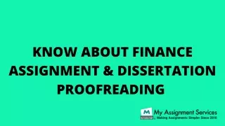know about finance assignment dissertation