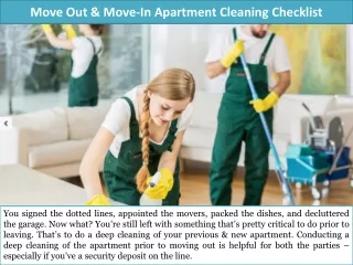 Move Out and Move-In Apartment Cleaning Checklist