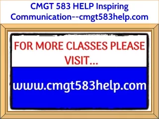 cmgt 583 help inspiring communication cmgt583help