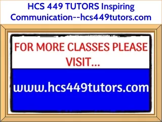 hcs 449 tutors inspiring communication