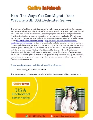 here the ways you can migrate your website with