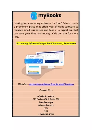 Accounting Software Free for Small Business  Zetran.com