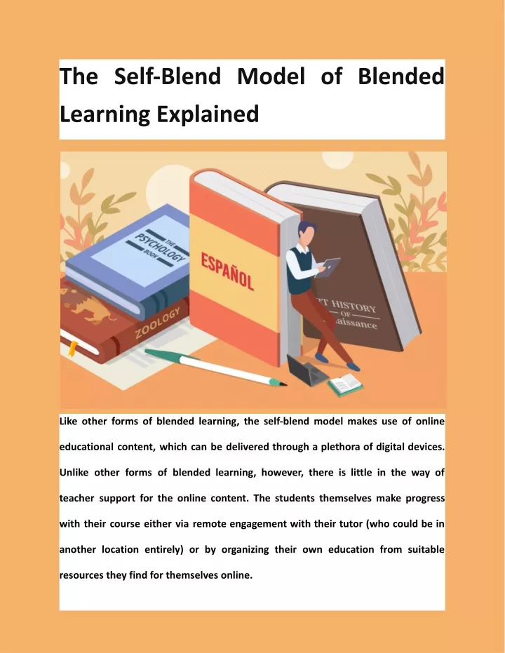 the self blend model of blended learning explained