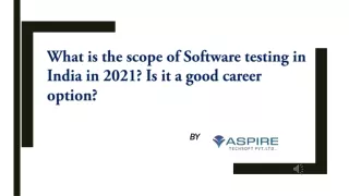 what is the scope of software testing in india