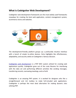 what is codeigniter web development