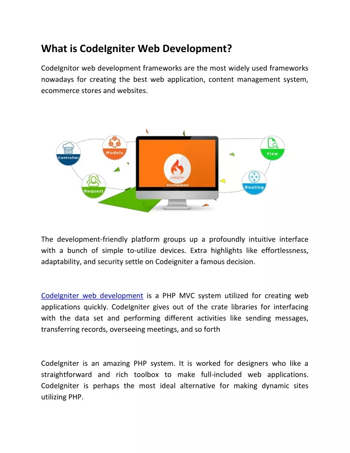 what is codeigniter web development