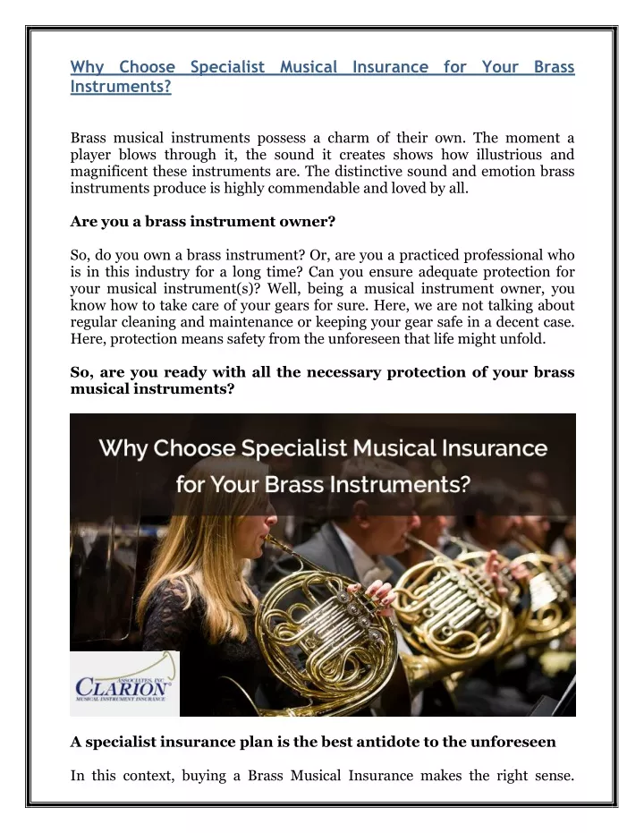 why choose specialist musical insurance for your