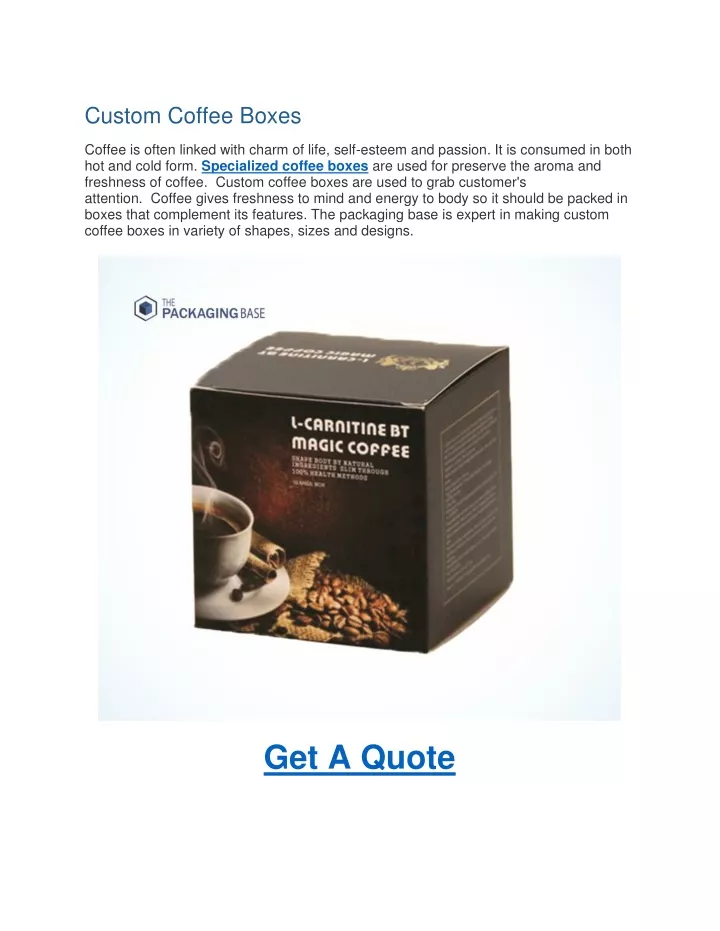 custom coffee boxes