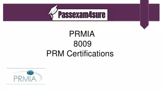 prmia 8009 prm certifications