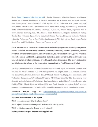 global cloud infrastructure services market