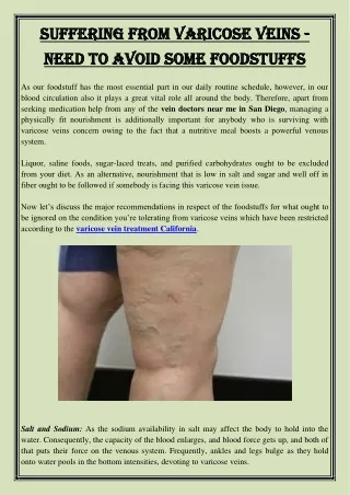 suffering from varicose veins suffering from