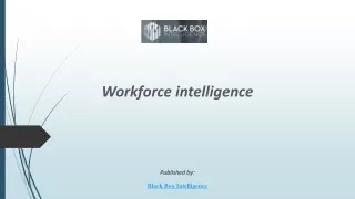 workforce intelligence published by black box intelligence