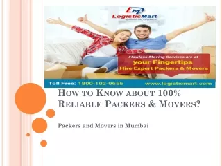 how to know about 100 reliable packers movers
