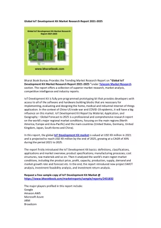 global iot development kit market research report