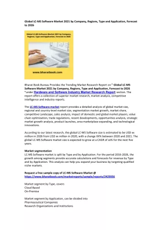 global lc ms software market 2021 by company
