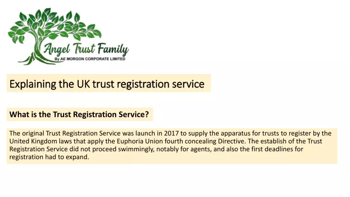 explaining the uk trust registration service