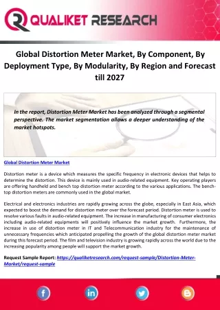 global distortion meter market by component